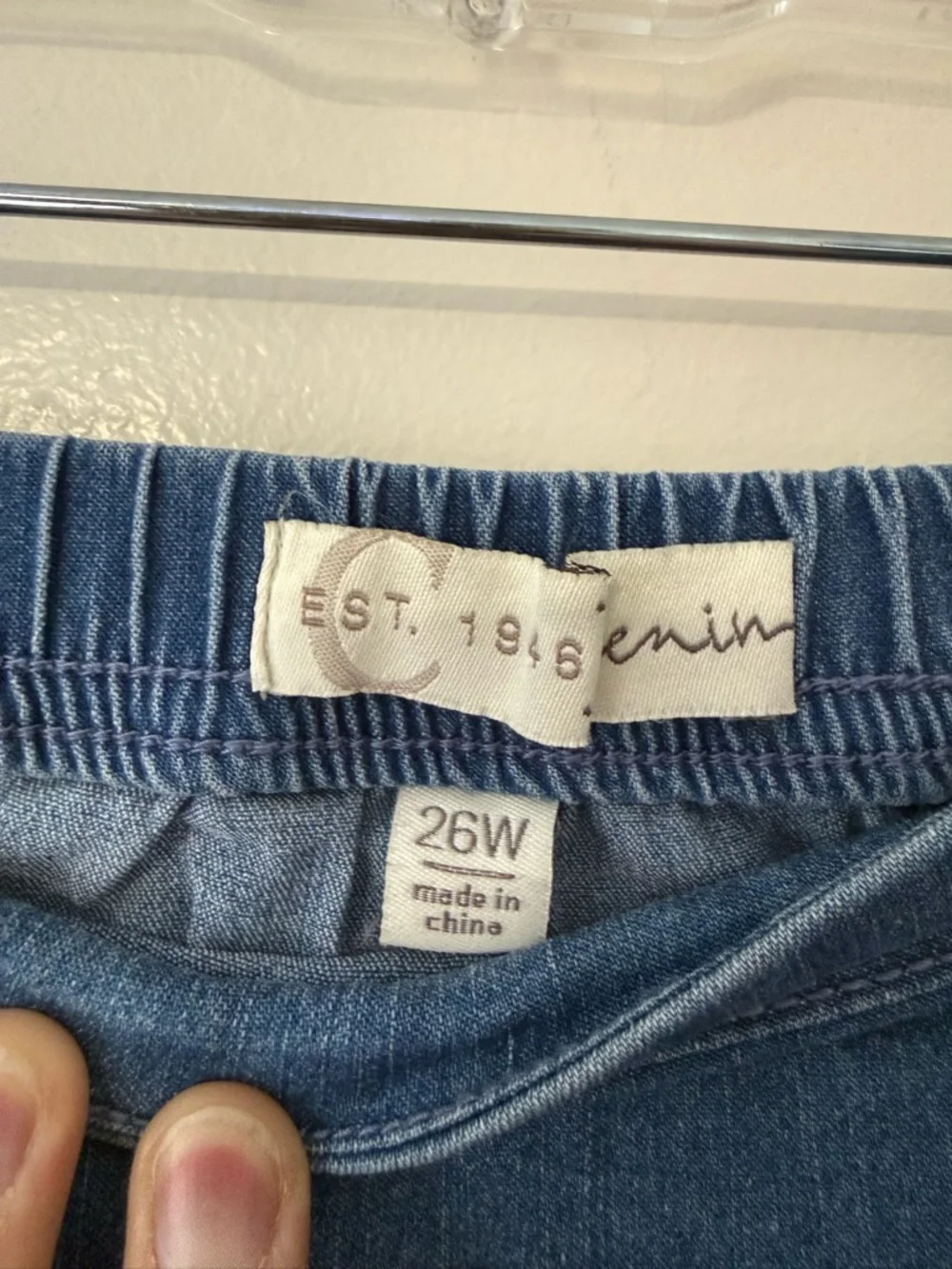 Denim & Paisley Patchwork Ruffled Denim Skirt Womens Size 26W Plus Size 3X - Picture 2 of 11